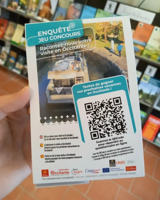 ➡️ 𝐄𝐧𝐪𝐮𝐞̂𝐭𝐞 𝐞𝐭 𝐣𝐞𝐮-𝐜𝐨𝐧𝐜𝐨𝐮𝐫𝐬 📊😎

Ils sont arrivés dans votre Office de Tourisme Intercommunal... les petits chevalets invitant à répondre à l'enquête lancée par le Comité Régional du Tourisme et des Loisirs d'Occitanie !

Vous avez récemment séjourné en Occitanie ? Participez à cette grande enquête et aidez-nous à mieux comprendre vos attentes pour améliorer votre expérience touristique !

Même si vous habitez sur le territoire de la Communauté de Communes Piège Lauragais Malepère, vous pouvez y répondre (si vous avez effectué des visites dans le département de l'Aude) !

En répondant à cette enquête, vous aurez en outre une chance de remporter l'un des nombreux séjours en Occitanie mis en jeu. 😉
Merci pour votre aide précieuse et bonne chance ! 🍀

Vous pouvez accéder à cette enquête depuis l'onglet "Actualités" de notre site internet (lien en bio) ou directement dans nos locaux 📍 6, place du Treil 11270 FANJEAUX.

@voyageoccitanie @audetourisme #enquete #tourisme #sejoursagagner #jeuconcours #Occitanie #occitanietourisme #aude #collinescathares