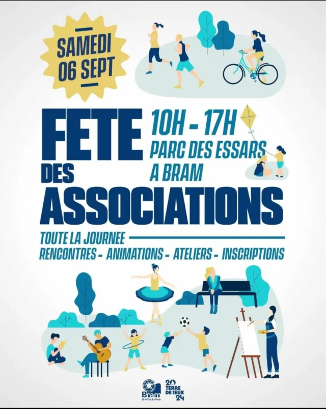 🎉 𝐅𝐨𝐫𝐮𝐦𝐬 𝐝𝐞𝐬 𝐚𝐬𝐬𝐨𝐜𝐢𝐚𝐭𝐢𝐨𝐧𝐬 🎨🥁⚽

Ce samedi, rencontrez les nombreuses associations locales à Bram, Montréal et Belpech autour de stands, animations, démonstrations et initiations pour tous les âges : sport, culture, solidarité, loisirs…

#FêteDesAssociations #forumdesassociations #Belpech #Bram #Montréal #VieLocale #Animations #Convivialité #Aude
