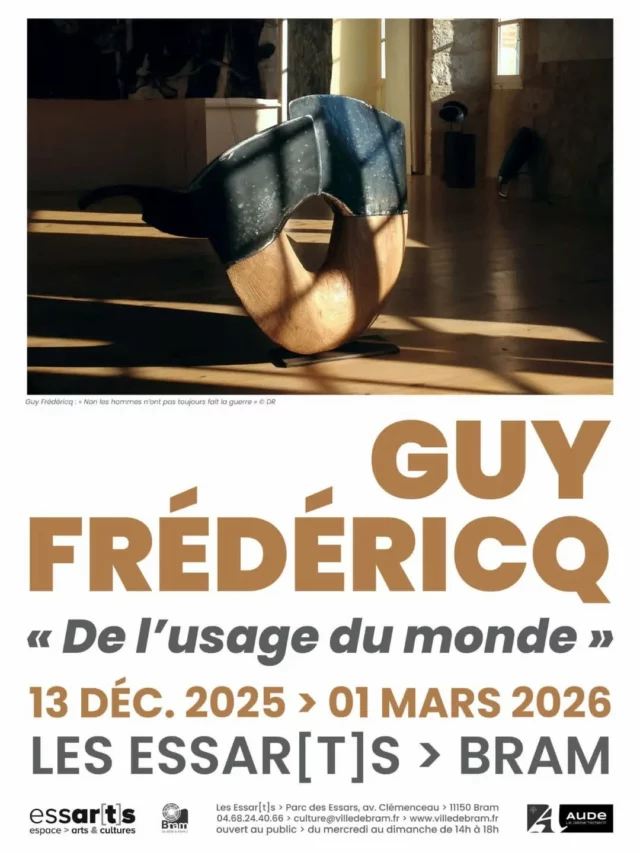 𝐄𝐱𝐩𝐨𝐬𝐢𝐭𝐢𝐨𝐧 "𝐃𝐞 𝐥'𝐮𝐬𝐚𝐠𝐞 𝐝𝐮 𝐦𝐨𝐧𝐝𝐞" 𝐚̀ 𝐁𝐫𝐚𝐦

Cet hiver, les @essarts.bram.fr accueillent l’univers puissant et sensible du sculpteur Guy Frédéricq.

Autodidacte, l’artiste façonne depuis toujours la pierre, le métal ou le bois en taille directe, laissant la matière guider son geste. Ses sculptures mêlent énergie, douceur et lignes épurées, issues de plusieurs décennies de création nourries par ses voyages, ses lectures et les rencontres qui ont marqué son parcours.

Inspirée par "L’Usage du monde" de Nicolas Bouvier, cette exposition explore notre rapport au réel, nos fragilités, notre capacité à nous émerveiller. Chaque œuvre témoigne d’une alchimie unique entre l’idée initiale et l’imprévisible que la matière fait surgir. Pour Guy Frédéricq, sculpter est une façon de chercher « la lumière », peut-être un autre nom de la liberté.

Une exposition comme une invitation à prendre le temps, à ressentir, à laisser votre propre “usage du monde” entrer en résonance avec celui de l’artiste.

➡️ Entrée libre et gratuite du mercredi au dimanche de 14h à 18h.
📍aux Essarts, parc des Essars à Bram (11150).

#exposition #sculpture #art #Bram #collinescathares @audetourisme @voyageoccitanie